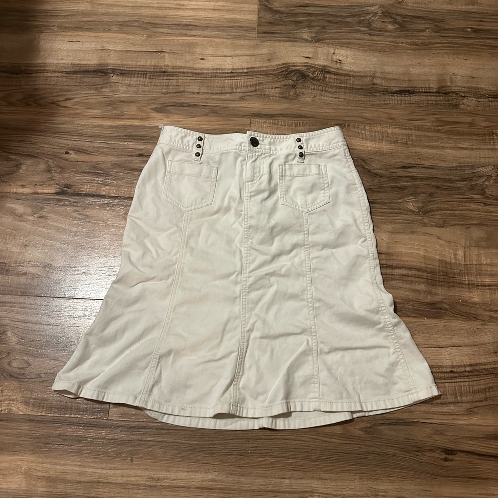 Cream Midi Skirt